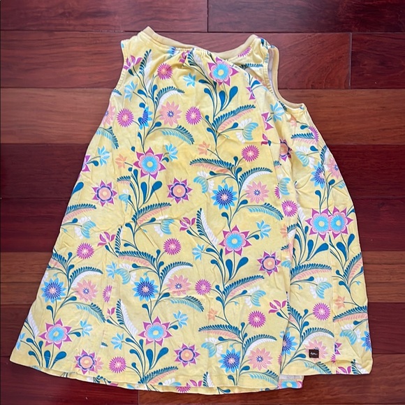 Floral Yellow Kids Dress - Picture 4 of 5